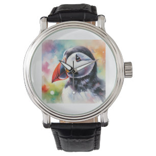 Atlantic Puffin 010824AREF118 - Watercolor Watch