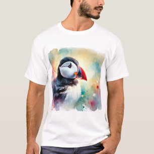 Atlantic Puffin 210624AREF127 - Watercolor T-Shirt