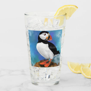 Atlantic Puffin Bird Glass Painting