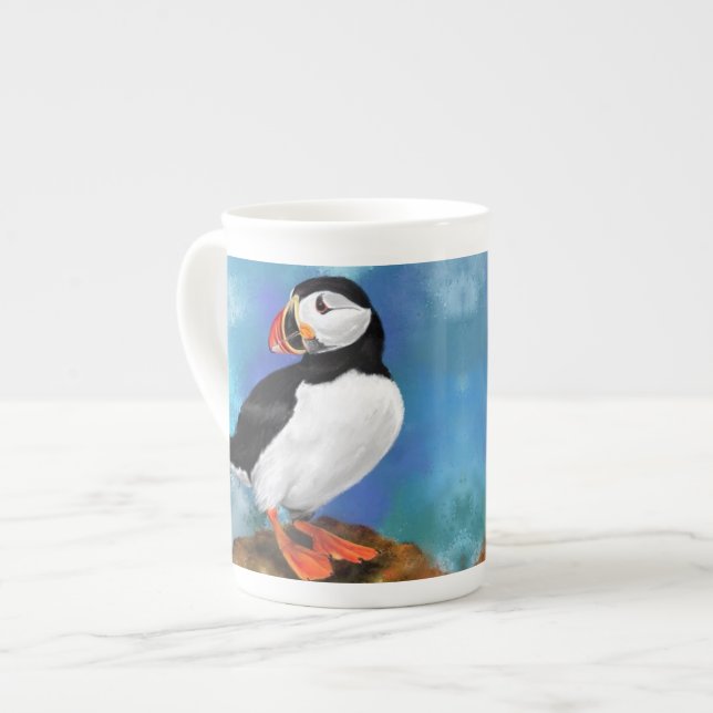 Atlantic Puffin Bird Mug (Front Left)