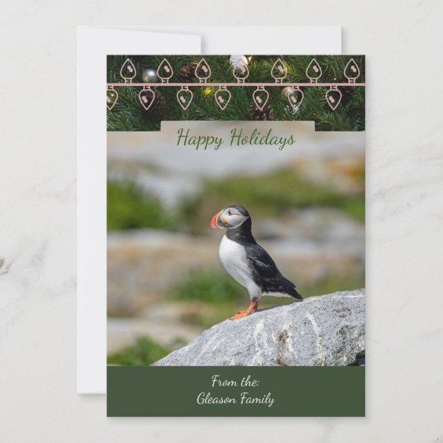 Atlantic Puffin Christmas Card (Front)