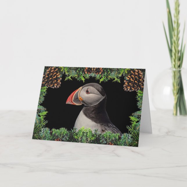 Atlantic Puffin Christmas Card (Front)