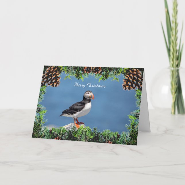 Atlantic Puffin Christmas Card (Front)