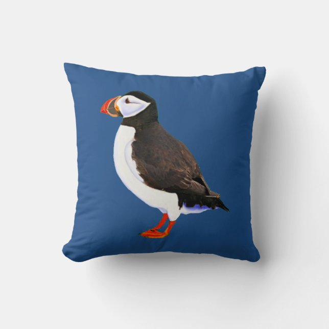 Atlantic Puffin Cushion (Front)