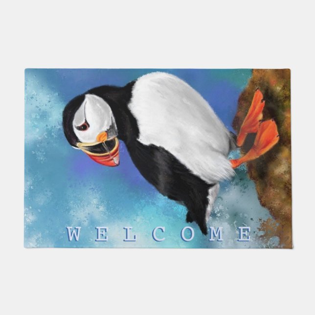 Atlantic Puffin Doormat (Front)