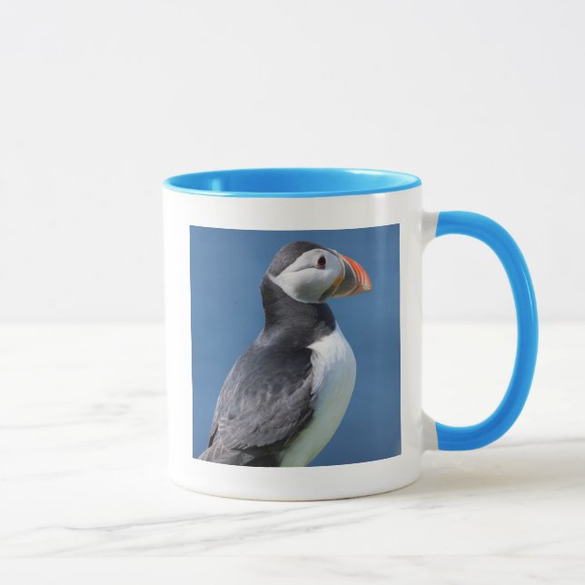 Atlantic Puffin (Fratercula Arctica) On Cliff Mug (Right)