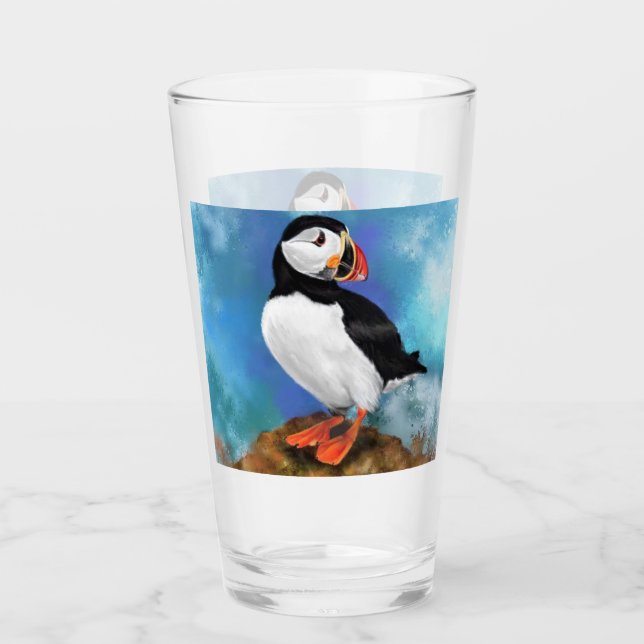 Atlantic Puffin Glass (Front)