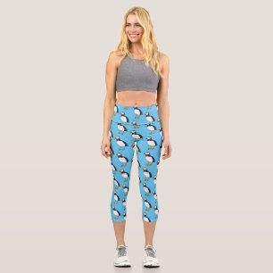 Atlantic puffin illustration capri leggings