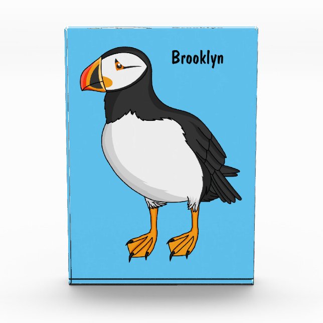 Atlantic puffin illustration photo block (Front)