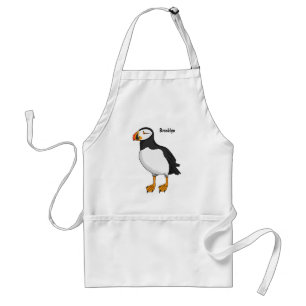 Atlantic puffin illustration  standard apron