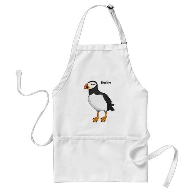 Atlantic puffin illustration  standard apron (Front)