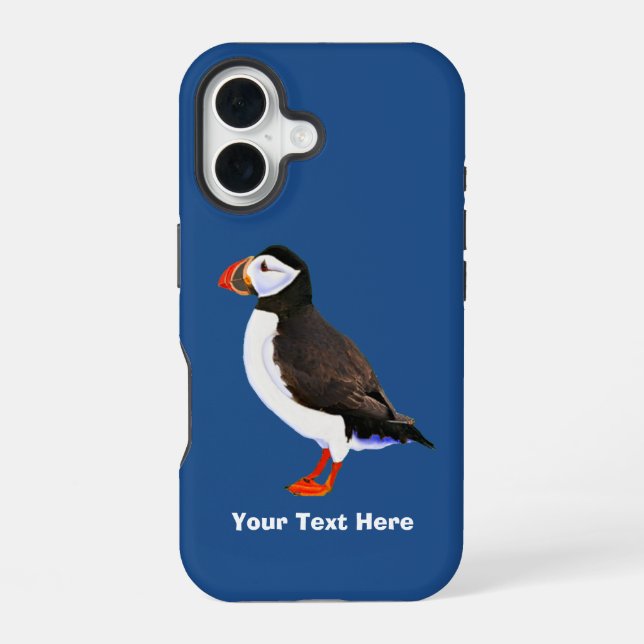 Atlantic Puffin iPhone 16 Case (Back)