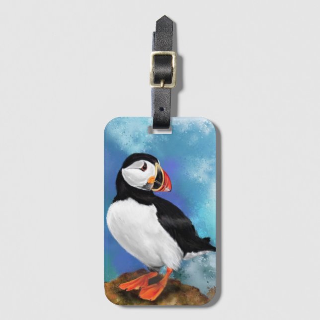 Atlantic Puffin Luggage Tag (Front Vertical)