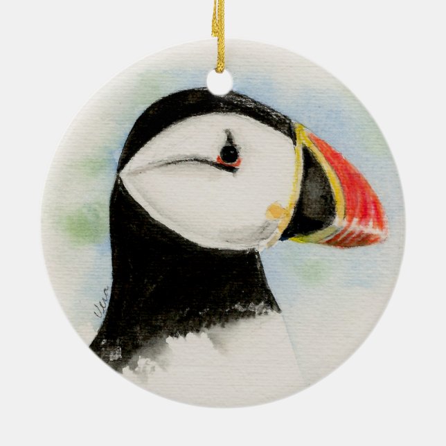 Atlantic Puffin Ornament (Back)
