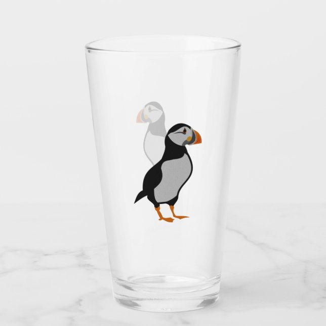 Atlantic Puffin Standing Glass (Front)