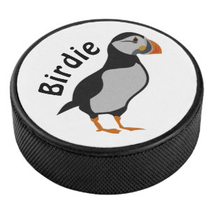 Atlantic Puffin Standing The Good Luck Birdie Hockey Puck