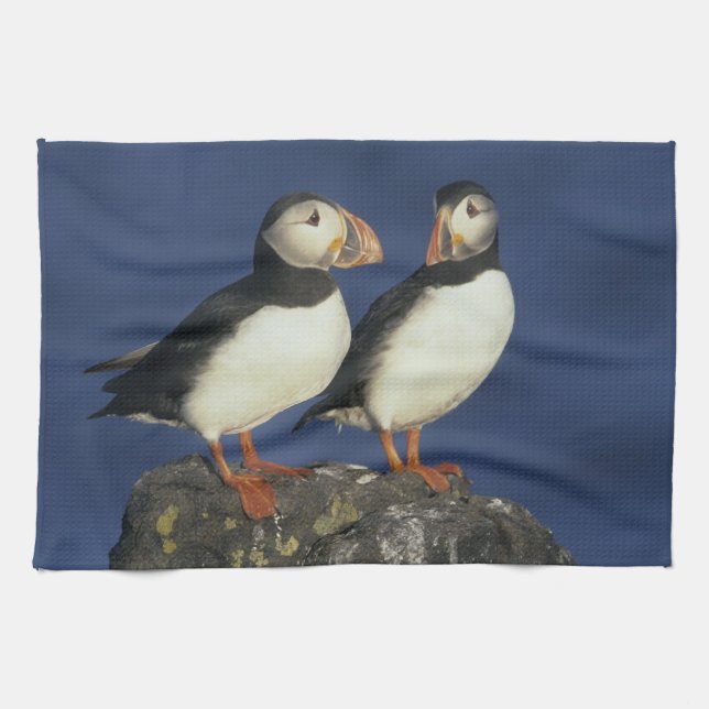 Atlantic Puffin Tea Towel (Horizontal)