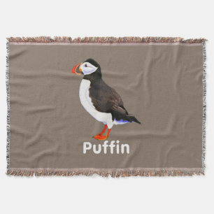 Atlantic Puffin Throw Blanket