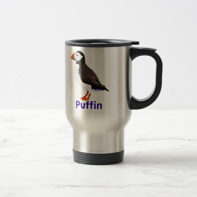 Atlantic Puffin Travel Mug (Right)