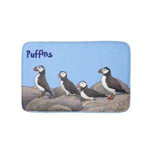 Atlantic Puffins Bath Mat