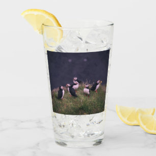 Atlantic Puffins Glass