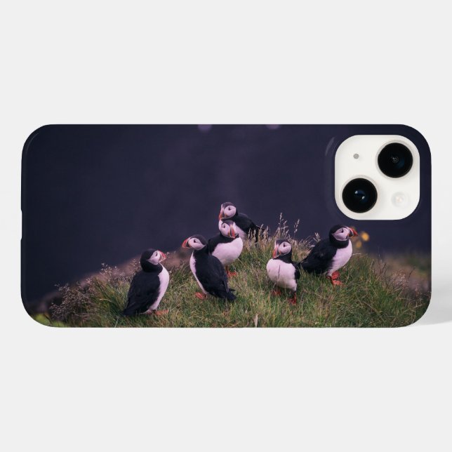 Atlantic Puffins iPhone 14 Case (Back (Horizontal))