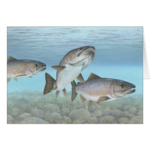 Atlantic Salmon Painting Blank Card