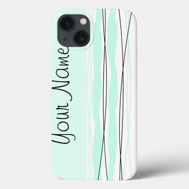 Atlantic Stripe 'Name' Vertical iPad case (Back)