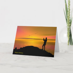 Atlantic Sunset for Birthday greeting card