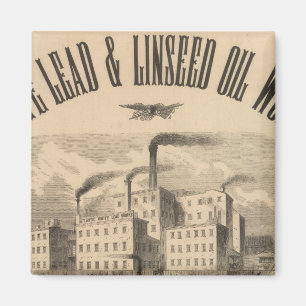 Atlantic White Lead and Linseed Oil Works Magnet