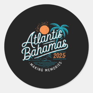 Atlantis Bahamas 2025 Family Trip Friends Group Va Classic Round Sticker