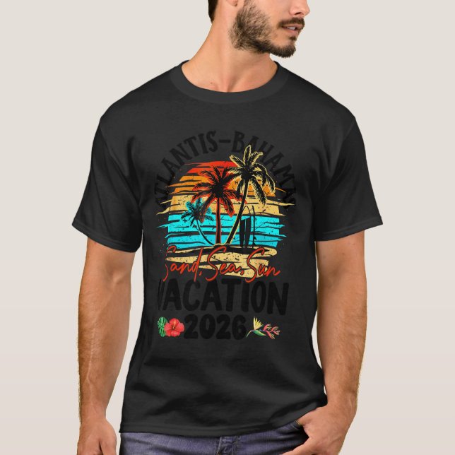 Atlantis Bahamas 2026 Vacation Beach Matching Fami T-Shirt (Front)