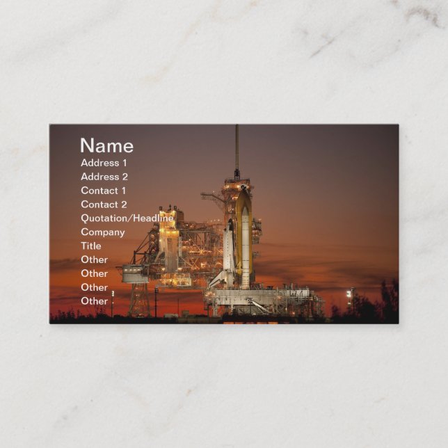 Atlantis Space Shuttle launch NASA Business Card (Front)