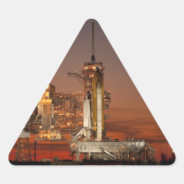 Atlantis Space Shuttle launch NASA Triangle Sticker (Front)