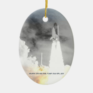 Atlantis Space Shuttle STS-135 Last Flight Ceramic Tree Decoration