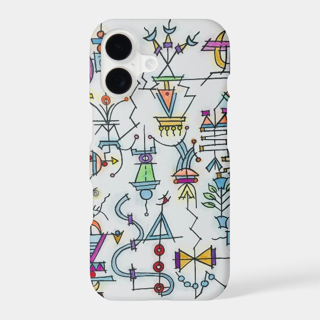 Atlantis Two-Funky Modern Geometric Watercolor Art (Back)