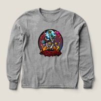 Atlas Astronaut Holding Earth Mars Cute Galaxy Art