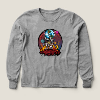 Atlas Astronaut Holding Earth Mars Cute Galaxy Art