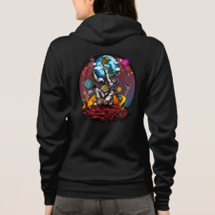 Atlas Astronaut Holding Earth Mars Galaxy Cosmic Hoodie
