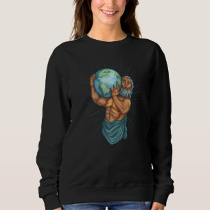 Atlas Carrying Wold Greek Mythology Sweatshirt