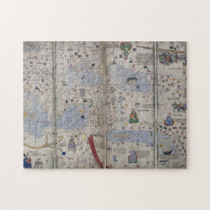 Atlas Catalan World Map 14th c. Abraham Cresques Jigsaw Puzzle