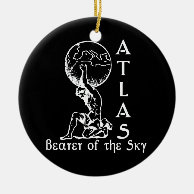 Atlas Ceramic Tree Decoration (Front)