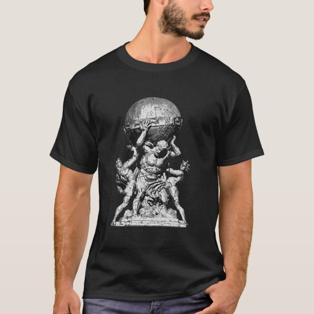 Atlas Greek Mythology T Shirt Greece Greek Gods Gi (Front)
