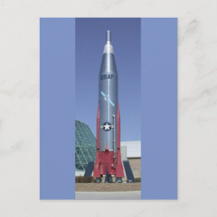 Atlas icbm at strategic air space museum Nebraska Postcard