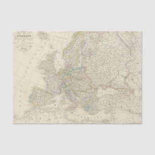 Atlas Map of Europe Tissue Paper