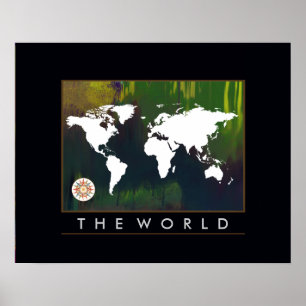 atlas, map-of-the-world poster