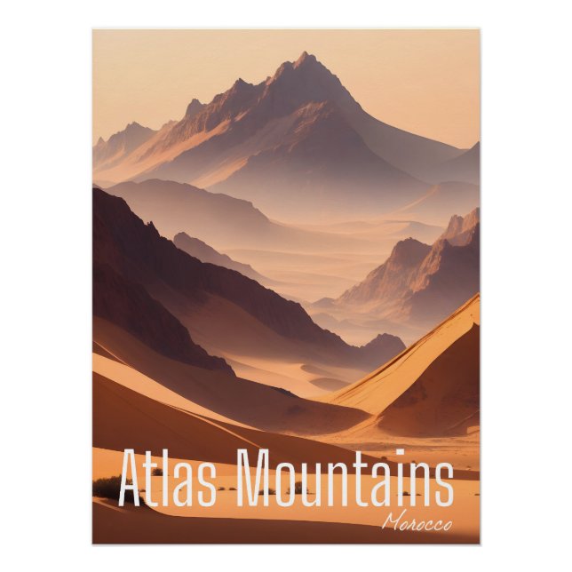 Atlas Mountains Morocco Travel Print (Front)
