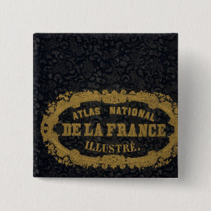 Atlas National De France 15 Cm Square Badge