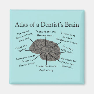 Atlas of a Dentist's Brain Humourous Magnet