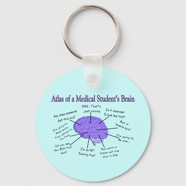 Atlas of a Medical Student's Brain #2 Key Ring (Front)